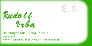 rudolf vrba business card